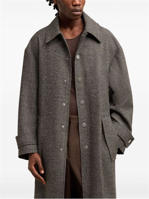 Single breasted coat with belt AMI PARIS | HCO414WV00562004